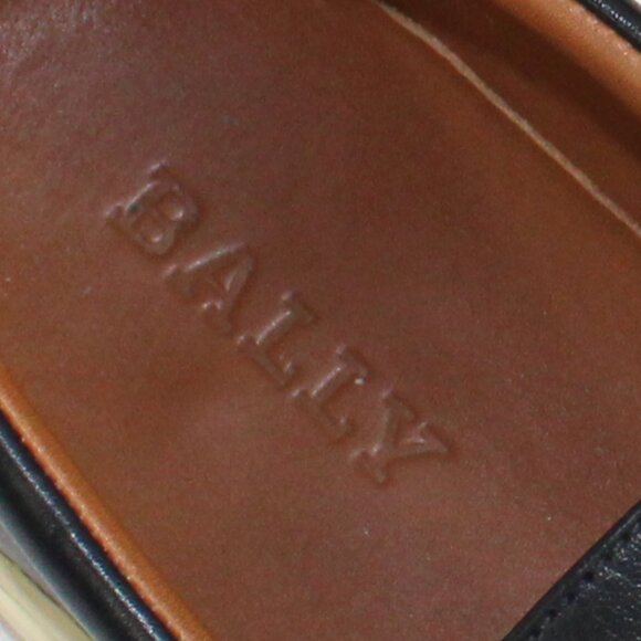 Bally Heska Black Leather Large gold Buckle Accent Slip On Sneakers Size 5.5 - Picture 10 of 10